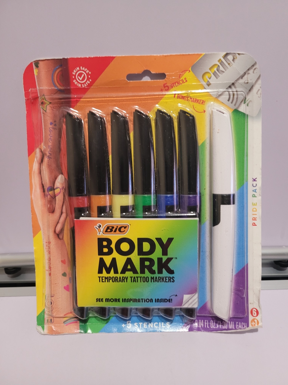 BIC BodyMark Temporary Tattoo Markers - Rainbow Colors